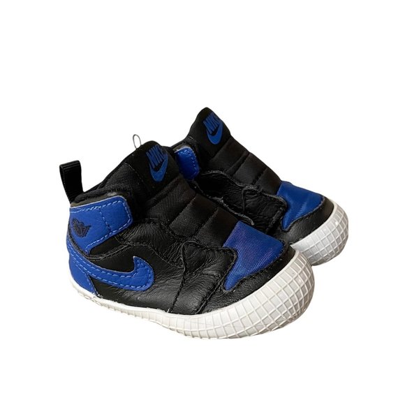 Nike Other - Jordan 1 Black Varsity Royal Blue Crib Bootie Sneakers AT3745-007 Infant size 3C